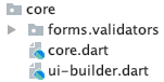 package core che contiene l’implementazione di UiBuilder